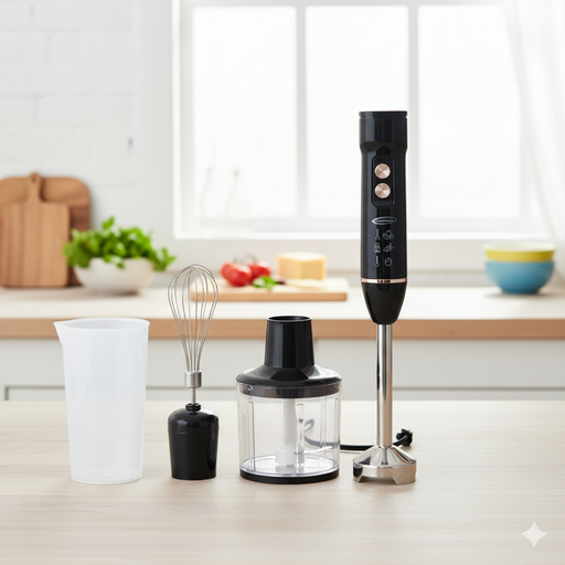 [HK452-GO-Noir] Mixeur Plongeant 4En1 Florence HK452 - 400W - Noir