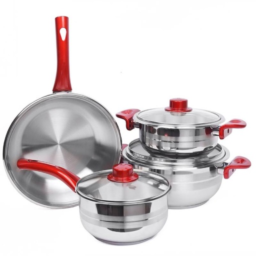 [EBCIEOY-7GO] Ensemble de Batterie De Cuisine 7 Pièces Inox Royal 18/10