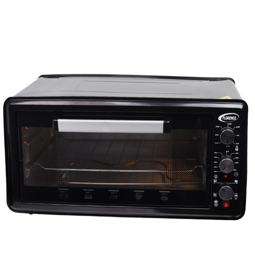 [FH52LTGO-Noir] Four Électrique Florence 52L 1500W – Avec Tournebroche & Turbo -Noir