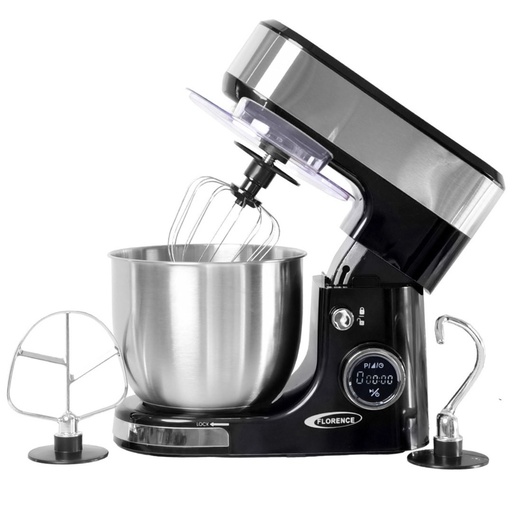 [SM6466AE-GO-Noir] Robot Pétrin FLORENCE 5L avec afficheur SM-6466AE - 1300W - Noir