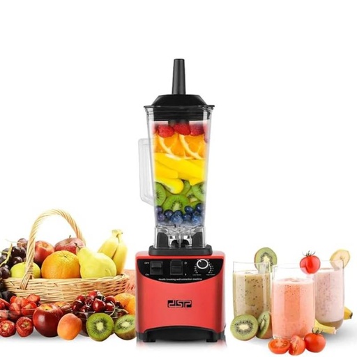 [KJ2099-GO-Rouge] Blender électrique multifonction DSP - 1800W - 2L- Rouge