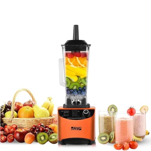 [KJ2099-GO-Orangé] Blender électrique multifonction DSP - 1800W - 2L- Orangé