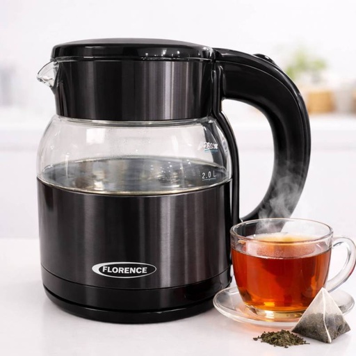 [HK464-GO-Noir] Bouilloire Électrique Florence 2L 1500W Noir